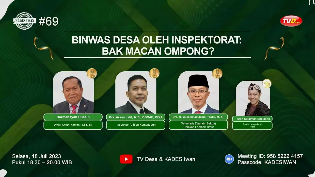 BINWAS Desa Oleh Inspektorat - Bak Macan Ompong - KADES Iwan #69